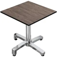 GGM Möbel CPBC | HPL Bistro Tisch | B:T:H 70 x 70 x 78 cm | Wenge / Aluminium | Klappbar + Zusatzgewicht | Quadratisch