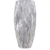 Fleur Ami River Bodenvase wellenförmige Struktur Ø 45 cm, Höhe 100 cm aluminium