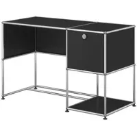 USM United Soft USM Schreibtisch mit Klapptür Graphitschwarz