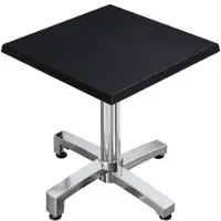 GGM Möbel WBO | Bistro Außen Tisch | B:T:H 60 x 60 x 78,5 cm | Schwarz / Aluminium | Quadratisch | Klappbar + Zusatzgewicht