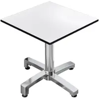 GGM Möbel CPBC | HPL Bistro Tisch | B:T:H 70 x 70 x 78 cm | Wenge / Aluminium | Zusatzgewicht | Quadratisch