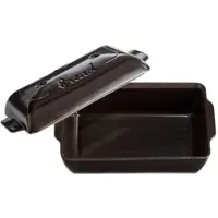 Emile Henry Brot Backform mit Deckel Schwarz