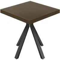 GGM Möbel KEB | Bistro Tisch | B:T 80 x 80 cm | H 78 cm | Walnuß | Gestell: Schwarz