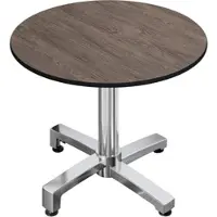GGM Möbel CPBC | HPL Bistro Tisch | Ø:H 60 x 78 cm | Wenge / Aluminium | Zusatzgewicht | Rund