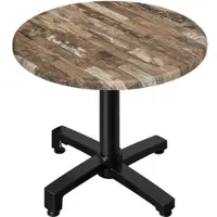 GGM Möbel WBO | Bistro Außen Tisch | Ø:H 70 x 78,5 cm | Vintage Old / Schwarz | Rund