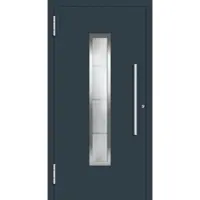 Haustuerenland.de Aluminium Haustür "ELENORA" 78 mm RC2 Anthrazit RAL 7016 außen öffnend DIN links