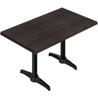 GGM Möbel WBC | Bistro Außen Tisch | B: T: H: 120 x 70 x 80,5 cm | Wenge / Schwarz | Rechteckig | Zusatzgewicht + Verbinder