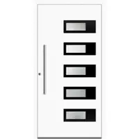 Haustuerenland.de Aluminium Haustür RC2 "CLARISSA" 78 mm Wunsch-RAL-Farbe beidseitig innen öffnend DIN links