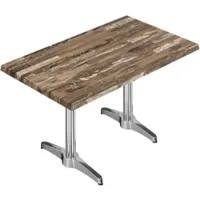 GGM Möbel WBC | Bistro Außen Tisch | B: T: H: 120 x 70 x 80,5 cm | Vintage Old / Aluminium | Rechteckig | Verbinder