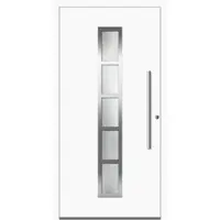 Haustuerenland.de Aluminium Haustür RC2 "LOTTE" 78 mm Weiß RAL 9016 beidseitig innen öffnend DIN rechts