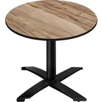 GGM Möbel CPTG | Bistro Tisch | Ø:H 60 x 76 cm | Sheesham / Aluminium Schwarz | Zusatzgewicht