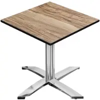 GGM Möbel CPTG | Bistro Tisch | B:T:H 70 x 70 x 76 cm | Sheesham / Aluminium | Zusatzgewicht
