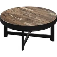 GGM Möbel BO | Bistro Lounge Tisch | Ø60xH34cm | 50mm | Schwarzer Rand | Vintage Old/ Schwarz