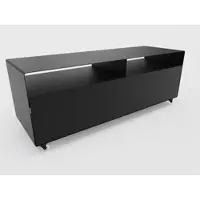 Müller möbelfabrikation R 109 Sideboard rollbar Transparentrollen Tiefschwarz (RAL 9005)