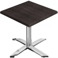 GGM Möbel WTG | Bistro Außen Tisch | B:T:H 70 x 70 x 75,5 cm | Wenge / Aluminium | Quadratisch | Klappbar + Zusatzgewicht