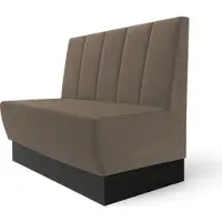 GGM Möbel Meyer S | Gastrobank | B:H 200 x 100 cm | Taupe | Gestreift Doppelnaht | Samt