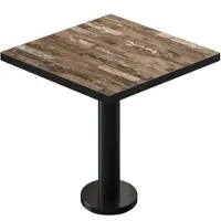 GGM Möbel BML | Bistro Tisch | 70 x 70 x 74,5 cm | Quadratisch | Schwarzer Rand | Vintage Old / Schwarz
