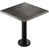 GGM Möbel BML | Bistro Tisch | 70 x 70 x 74,5 cm | Quadratisch | Edelstahl Rand | Wenge / Schwarz