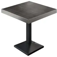 GGM Möbel BPA | Bistro Tisch | Quadratisch | Edelstahl Rand | 80 x 80 x 81 cm | Wenge / Schwarz