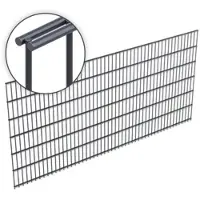 Voss.garden Doppelstabmattenzaun 6/5/6, 255x123cm - Gitterzaun, anthrazit