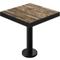 GGM Möbel BML | Bistro Tisch | 70 x 70 x 77 cm | Quadratisch | Schwarzer Rand | Vintage Old / Schwarz