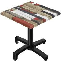 GGM Möbel WBO | Bistro Außen Tisch | B:T:H 60 x 60 x 78,5 cm | Vintage Bunt / Schwarz | Quadratisch | Zusatzgewicht