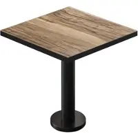GGM Möbel BML | Bistro Tisch | 60 x 60 x 74,5 cm | Quadratisch | Schwarzer Rand | Sheesham / Schwarz
