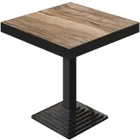 GGM Möbel BPY | Bistro Tisch | 60 x 60 x 81 cm | Quadratisch | Schwarzer Rand | Sheesham / Schwarz