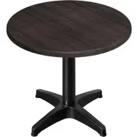 GGM Möbel WBC | Bistro Außen Tisch | Ø:H 60 x 80,5 cm | Wenge / Schwarz | Rund