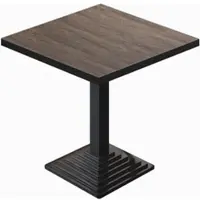 GGM Möbel BPY | Bistro Tisch | 60 x 60 x 78,5 cm | Quadratisch | Schwarzer Rand | Light Wenge / Schwarz