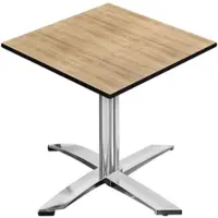 GGM Möbel CPTG | Bistro Tisch | B:T:H 60 x 60 x 76 cm | Eiche / Aluminium | Zusatzgewicht