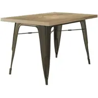 GGM Möbel Tolix Tisch | Rost | B:T:H 120 x 60 x 78 cm | Industrie Tisch, Retrotisch, Industrial Tisch