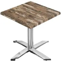 GGM Möbel WTG | Bistro Außen Tisch | B: T: H: 70 x 70 x 75,5 cm | Vintage Old / Aluminium | Quadratisch