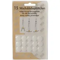 Papstar 15 Wachsklebeplättchen Ø 15 mm weiss