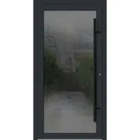 Haustuerenland.de PREMIUM Aluminium-Glas Haustür "FELINA" 90 mm BLACKLINE flächenbündig Anthrazit RAL 7016 beidseitig innen öffnend DIN rechts