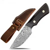Muxel Klein, handlich, schick- Das Vielseitige Outdoormesser, Hackmesser und Fleischmesser für Küche und Abenteuer mit Lederscheiide