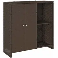 vidaXL Aufbewahrungsschrank mit Regal Braun 100 x 36 x 102 cm Rattan