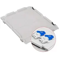 Proregal 10x Scharnierdeckel Set Eurobox NextGen mit 2 blauen Schiebeschnappverschlüssen | BxT 40x60cm | Eurobehälter