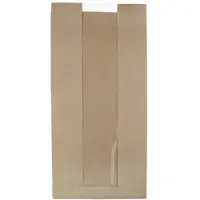 Greenbox - Sichtstreifenbeutel aus Papier L, 20 x 11 x 41 cm, braun, 500 St.