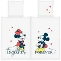 Herding Partner Bettwäsche-Set Mickey & Minnie , mehrfarbig , Maße (cm): B: 135
