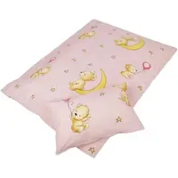 Bestgoodies Kinder Betten-Set inkl. Bettwäsche 100x135cm / 40x60cm - Bärchen Rosa