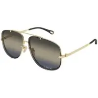 Chloé CH0348S Damen-Sonnenbrille Vollrand Pilot Metall-Gestell, gold