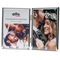 Alfo. Emotions 2x 10x15 cm silber-glanz hoch Porträtrahmen