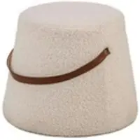 Möbel Kraft Pouf , weiß , Maße (cm): B: 42 H: 36