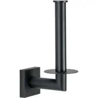 Bravat Quaruna WC-Papierreserverollenhalter 754299 mattschwarz, Kleben/Schrauben