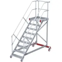 Euroline 513 Wartungsbühne 45° 800mm Stufenbreite 9 Stufen Alu gerieft