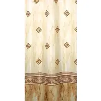 KS Handel 24 Textil Duschvorhang Kolonial Beige Braun 180x180 cm, inkl. Duschvorhangringe inkl. Beschwerung