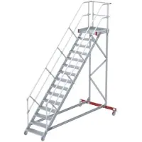 Euroline 513 Wartungsbühne 45° 800mm Stufenbreite 15 Stufen Alu gerieft