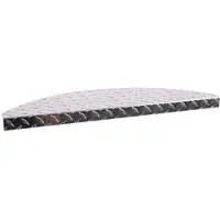 Szagato Stufenmatte aus Aluminium glänzend halbrund, 60 x 18 cm Trittfläche (Treppenstufenmatten Treppenstufen Metall innen außen)