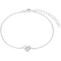 Amor Armband "Schmuck Geschenk", silberfarben, kristallweiß, weiß, kristallweiß, Armbänder, Damen, 20cm, Silber 925 (Sterlingsilber), Armband, mit Zirkonia (synth.) - mit Muschelkernperle